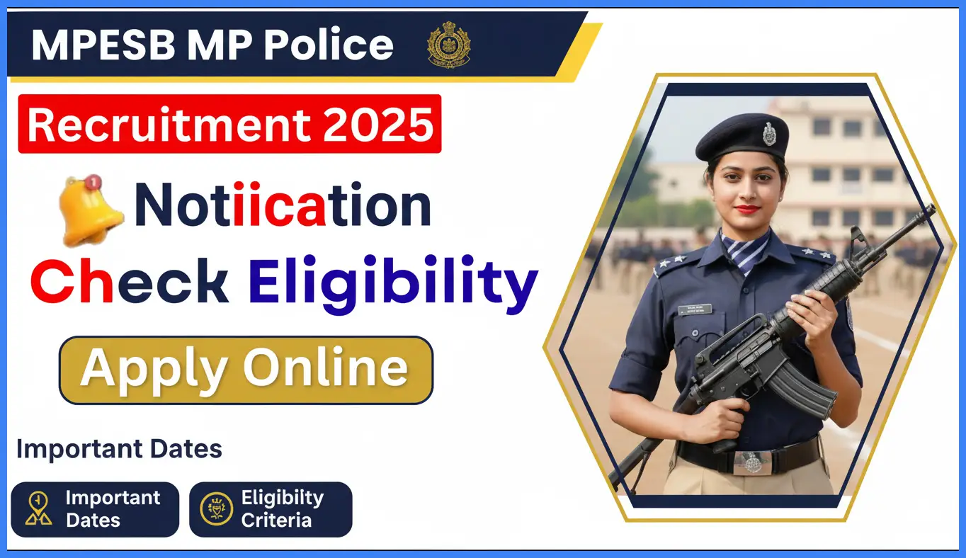 MPESB MP Police Recruitment 2025: 500 पदों पर ऑनलाइन आवेदन शुरू, पात्रता, सैलरी व चयन प्रक्रिया की पूरी जानकारी जाने यहाँ पर