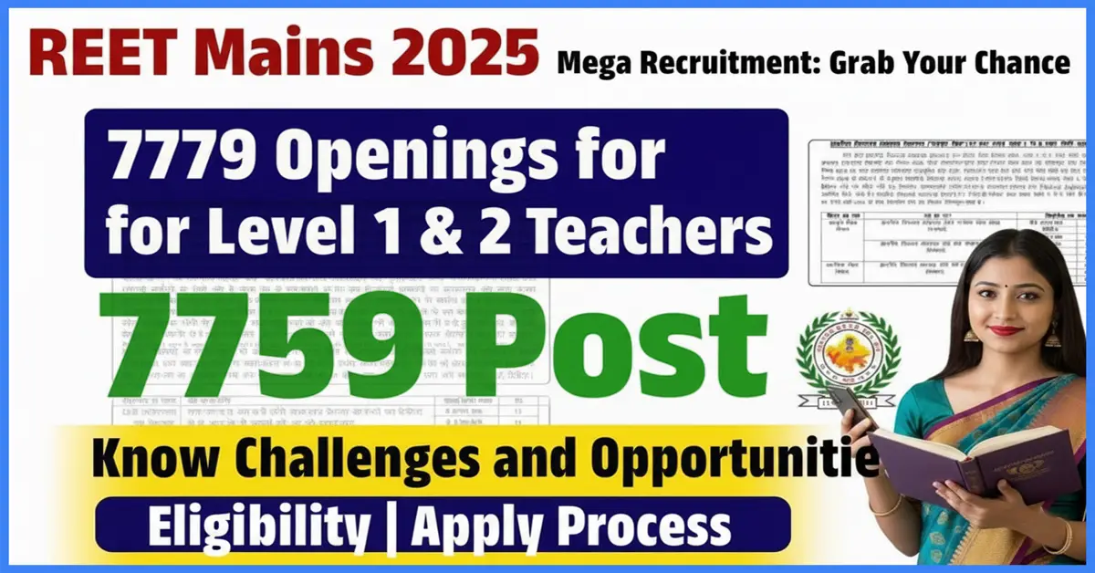 REET Mains 2025 Mega Recruitment: Grab Your Chance 7759 Openings for Level 1 & 2 Teachers, Know Challenges and Opportunities