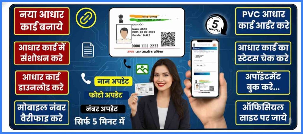 आधार कार्ड से सम्बंधित सेवाएँ