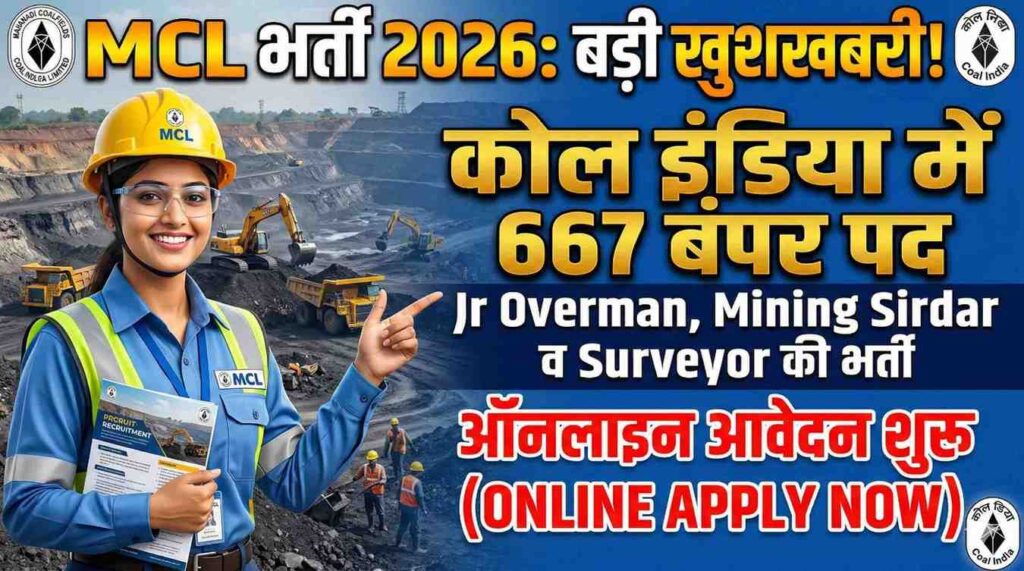 Mahanadi Coalfields MCL Recruitment 2026